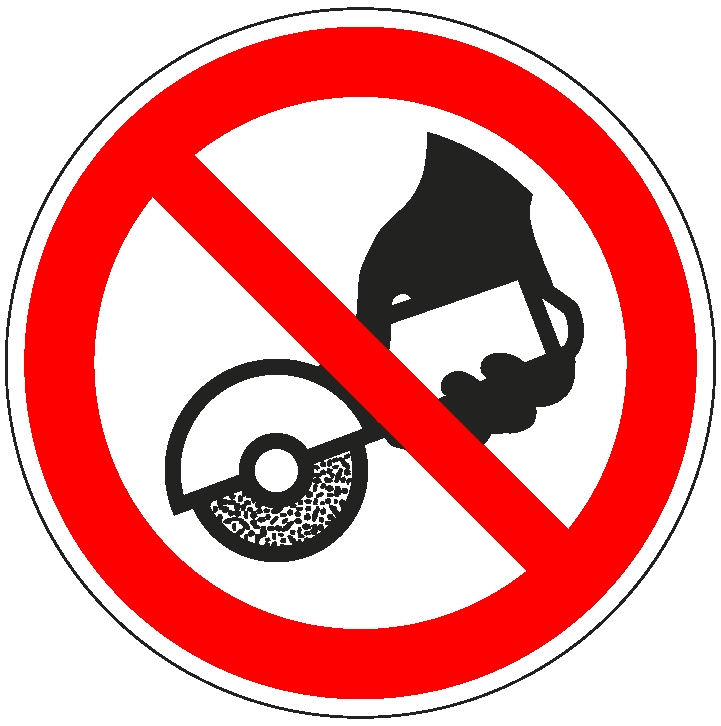 P034 - Verboden handmatig te slijpen